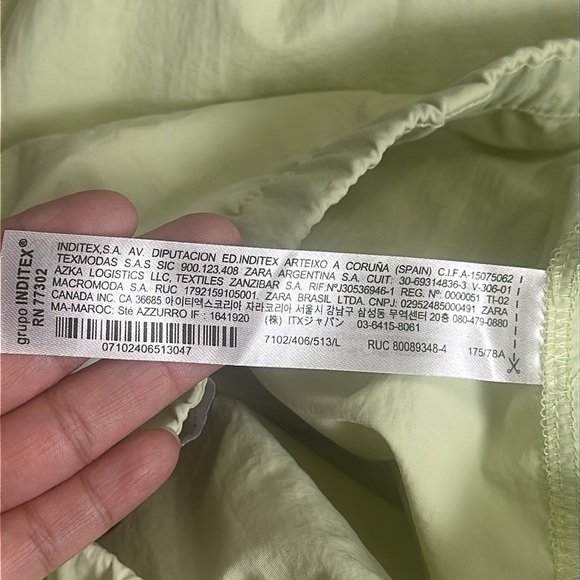 Zara Womens Size Large Light Green Parachute Pants Pockets Drawsting Ankle - Picture 11 of 12